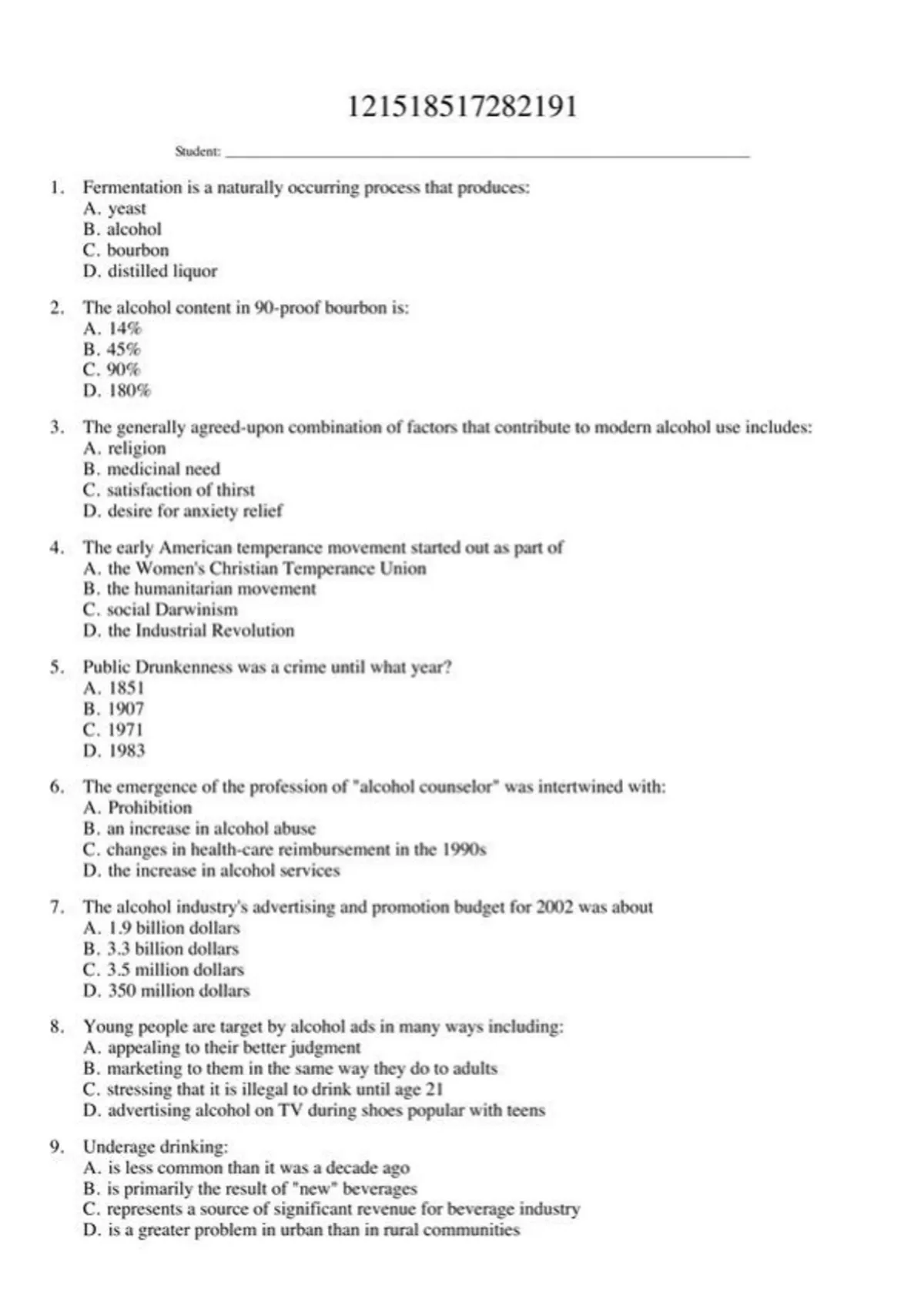 practice test bank questions, final exam : Loosening the Grip - Kinney ...
