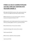 FITNESS G-22 USE OF LIQUEFIED PETROLEUM GAS FINAL PAPER 2026 QUESTIONS WITH SOLUTIONS GRADED A&plus;