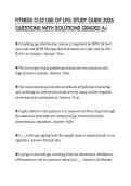FITNESS G-22 USE OF LPG STUDY GUIDE 2026 QUESTIONS WITH SOLUTIONS GRADED A&plus;