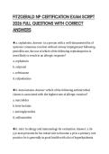 FITZGERALD NP CERTIFICATION EXAM SCRIPT 2026 FULL QUESTIONS WITH CORRECT ANSWERS