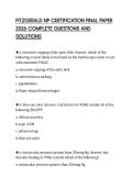 FITZGERALD NP CERTIFICATION FINAL PAPER 2026 COMPLETE QUESTIONS AND SOLUTIONS