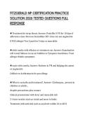 FITZGERALD NP CERTIFICATION PRACTICE SOLUTION 2026 TESTED QUESTIONS FULL RESPONSE