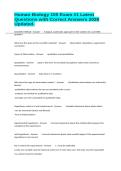 Human Biology 105 Exam &num;1 Latest Questions with Correct Answers 2026 Updated&period;