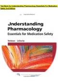 Test Bank for Understanding Pharmacology Essentials For Medication Safety 2nd Edition