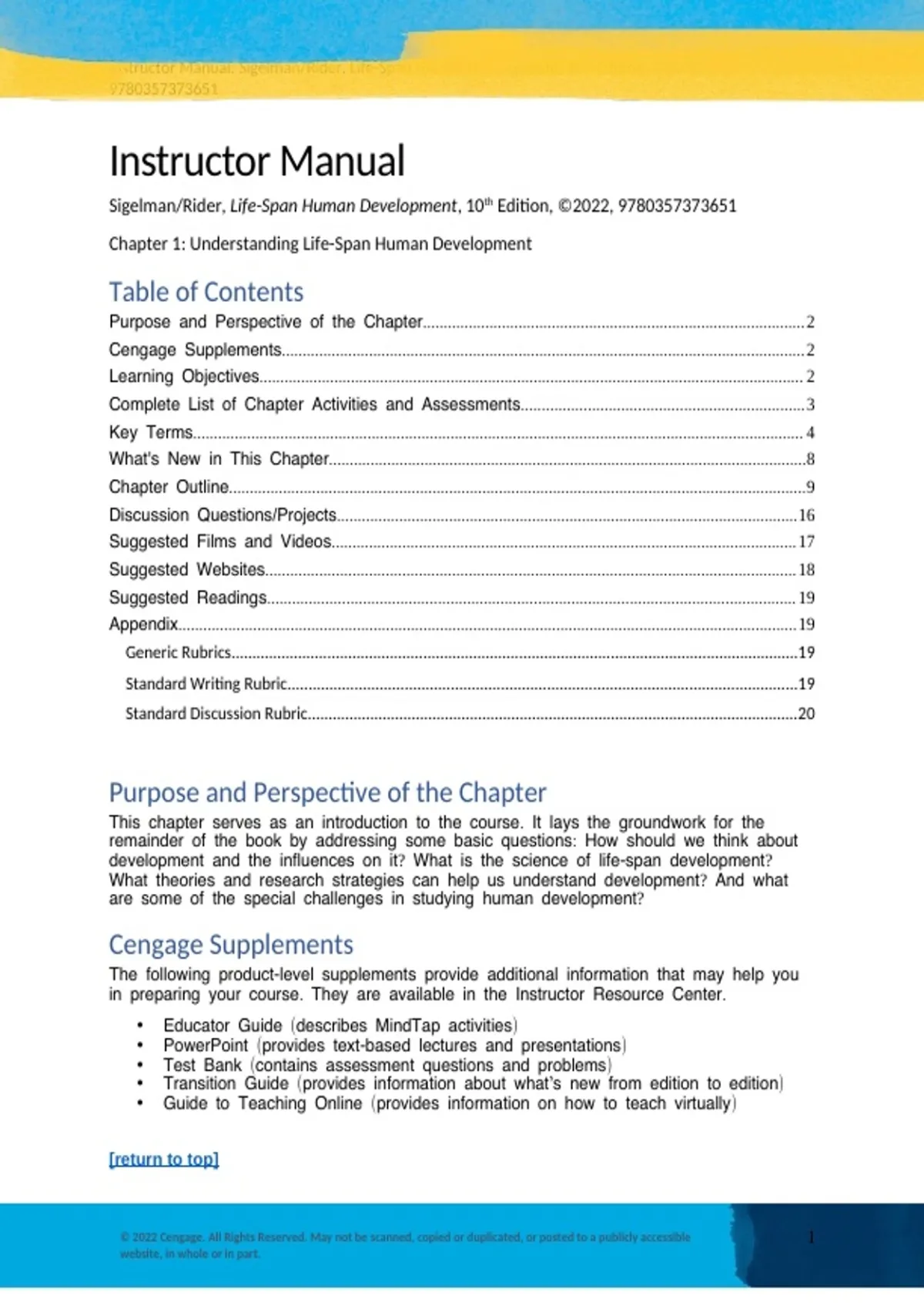 Summary solutions manual, textbook answers: Life-Span Human Development ...