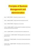Principles of Business Management and Administration STUDY GUIDE 2026&sol;2027 COMPLETE QUESTIONS WITH VERIFIED CORRECT ANSWERS &vert;&vert; 100&percnt; GUARANTEED PASS NEWEST VERSION