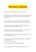 Nervous System STUDY GUIDE 2026&sol;2027 COMPLETE QUESTIONS WITH VERIFIED CORRECT ANSWERS &vert;&vert; 100&percnt; GUARANTEED PASS NEWEST VERSION