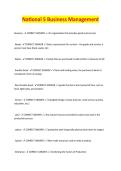 National 5 Business Management STUDY GUIDE 2026&sol;2027 COMPLETE QUESTIONS WITH VERIFIED CORRECT ANSWERS &vert;&vert; 100&percnt; GUARANTEED PASS NEWEST VERSION