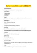 Environmental Science STUDY GUIDE 2026&sol;2027 COMPLETE QUESTIONS WITH VERIFIED CORRECT ANSWERS &vert;&vert; 100&percnt; GUARANTEED PASS NEWEST VERSION