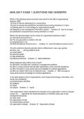 MAN 320 F EXAM 1 QUESTIONS AND ANSWERS