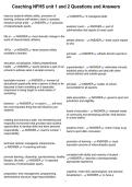 Coaching NFHS unit 1 and 2 Questions and Answers
