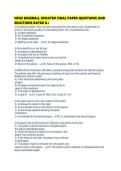 NFHS BASEBALL UPDATED FINAL PAPER QUESTIONS AND SOLUTIONS RATED