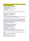 NFHS BASEBALL UPDATED EVALUATION TEST QUESTIONS AND SOLUTIONS RATED