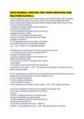 NFHS BASEBALL UPDATED TEST PAPER QUESTIONS AND SOLUTIONS RATED
