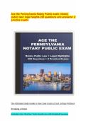 Ace the Pennsylvania Notary Public exam- Notary public law&plus; legal heights 225 questions and answers&plus; 2 practice exams&period;pdf