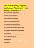 Marketing Research Exam &ndash; Measurement Scales&comma; Survey Design&comma; and Data Collection&vert;Verified Questions Complete with A&plus; Graded Rationales Latest Updated 2026 