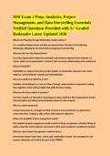 ISM Exam 2 Prep&colon; Analytics&comma; Project Management&comma; and Data Storytelling Essentials Verified Questions Provided with A&plus; Graded Rationales Latest Updated 2026 