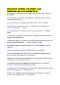 EMD COURSE UPDATED EVALUATION EXAM QUESTIONS AND SOLUTIONS RATED