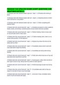 PEARSON VUE UPDATED EXAMS SCRIPT QUESTIONS AND SOLUTIONS RATED