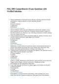 NSG 5003 Comprehensive Exam Questions with Verified Solutions