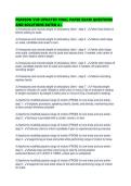PEARSON VUE UPDATED FINAL PAPER EXAM QUESTIONS AND SOLUTIONS RATED