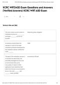 IICRC WRT&sol;ASD Exam Questions and Answers &lpar;Verified Answers&rpar; IICRC WRT ASD Exam