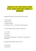 Associate CET Exam 2026&sol;2027 &vert; Latest Study Guide Questions & Verified Correct Answers &vert; Complete Prep Pack &vert; A&plus; Graded &vert; Instant Download