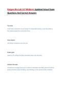 Rutgers Bio Lab 117 Midterm Updated Actual Exam Questions And Correct Answers