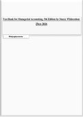 Test Bank for Managerial Accounting&comma; 5th Edition by Stacey Whitecotton &vert;&vert;New 2026