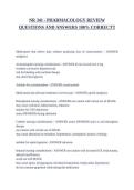 NR 341 - PHARMACOLOGY REVIEW QUESTIONS AND ANSWERS 100&percnt; CORRECT&excl;&excl;