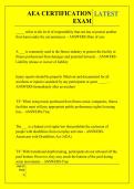 AEA CERTIFICATION  EXAM QUESTIONS AND ANSWERS 2026