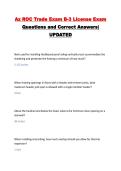 Az ROC Trade Exam B-3 License Exam Questions and Correct Answers&vert; UPDATED