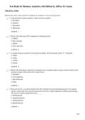Business Analytics &lpar;6th Edition&rpar; &ndash; Complete Test Bank & Exam Practice Questions &lpar;Chapters 1&ndash;18&rpar; &vert; Camm et al&period;