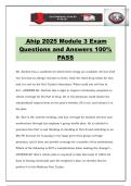 Ahip 2025 Module 3 Exam Questions and Answers 100&percnt; PASS