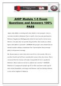 AHIP Module 1-5 Exam Questions and Answers 100&percnt; PASS