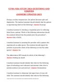 CCMA NHA STUDY 2024 QUESTIONS AND VERIFIED ANSWERS UPDATED 2025