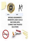 MIP2601 Assignment 1 Semester 1 2026- DUE 13 May 2026&semi; 100&percnt; CORRECT AND TRUSTED SOLUTIONS