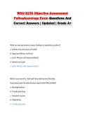 WGU D236 Objective Assessment Pathophysiology Exam Questions And Correct Answers &vert; Updated &vert; Grade A&plus;