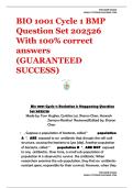 BIO 1001 Cycle 1 BMP Question Set 202526 With 100&percnt; correct answers &lpar;GUARANTEED SUCCESS&rpar;