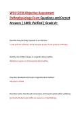 WGU D236 Objective Assessment Pathophysiology Exam Questions and Correct Answers &vert; 100&percnt; Verified &vert; Grade A&plus;