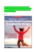 TEST BANK for Edelman & Kudzma&rsquo;s Canadian Health Promotion Throughout the Life Span&comma; 2nd Edition &lpar;2026&sol;2027&rpar; by Marian Luctkar-Flude &mdash; Complete Chapters 1&ndash;25&comma; Population Health Focus&comma; Verified Questions with Rationales A&plus;