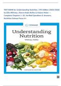 TEST BANK for Understanding Nutrition&comma; 17th Edition &lpar;2025&sol;2026&rpar; by Ellie Whitney&comma; Sharon Rady Rolfes & Haiyan Maier &mdash; Complete Chapters 1&ndash;20&comma; Verified Questions & Answers&comma; Nutrition Science Focus A&plus;