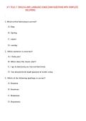 A T I T E A S 7 ENGLISH AND LANGUAGE USAGE EXAM QUESTIONS WITH COMPLETE SOLUTIONS&period;
