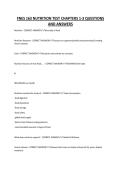 FNES 163 NUTRITION TEST CHAPTERS 1-3 QUESTIONS AND ANSWERS