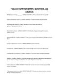 FNES 163 NUTRITION EXAM 2 QUESTIONS AND ANSWERS