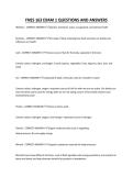 FNES 163 EXAM 1 QUESTIONS AND ANSWERS