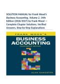 SOLUTION MANUAL for Frank Wood&rsquo;s Business Accounting&comma; Volume 2&comma; 14th Edition &lpar;2026&sol;2027&rpar; by Frank Wood &mdash; Complete Chapter Solutions&comma; Verified Answers&comma; Step-by-Step Explanations