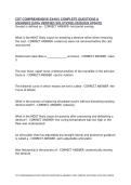 CDT COMPREHENSIVE EXAM COMPLETE QUESTIONS  ANSWERS &lpar;100 VERIFIED SOLUTIONS&rpar; 2025-2026 UPDATE