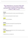 WGU D389 Objective Assessment &lpar;NEW 2025&sol; 2026 Update&rpar; Learning Strategies in Higher Education Guide &vert; Questions & Verified Answers &vert; Grade A&plus; &vert; 100&percnt; Correct