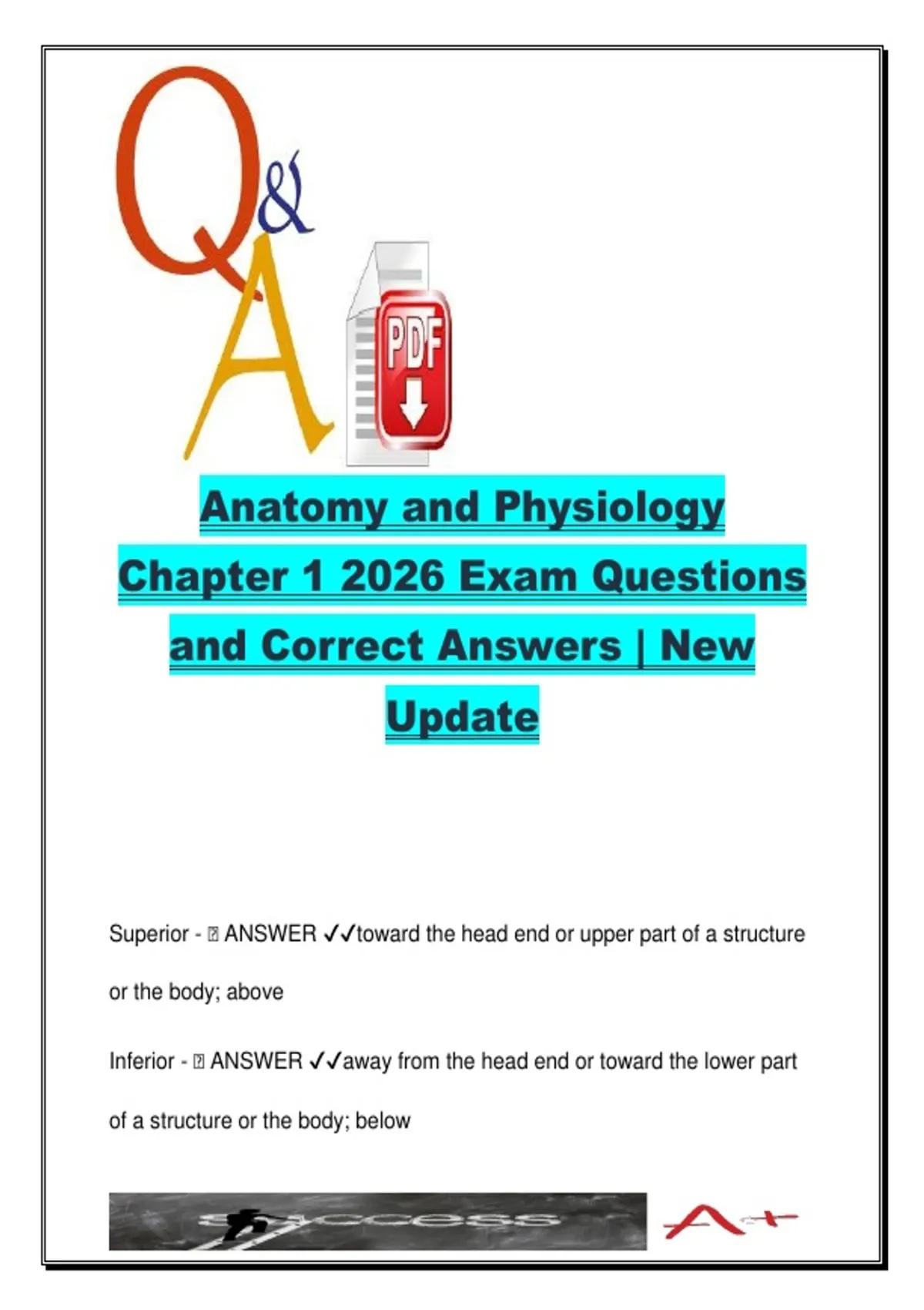 Anatomy and Physiology 2026 – Chapter 1 | 85 Exam Questions with ...